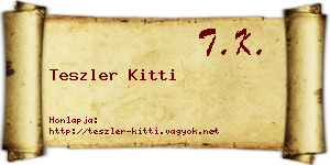 Teszler Kitti névjegykártya